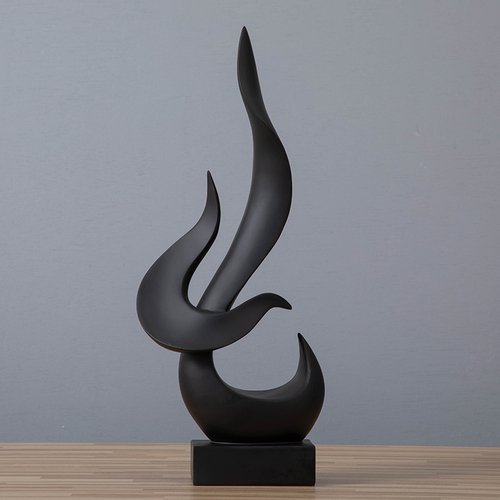 Modern Resin Flame Sculpture Fashion Living Room - Image 3
